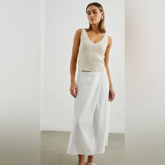 Rails Cotton Crochet Knit Tank Top- Oat - Picture 3 of 15